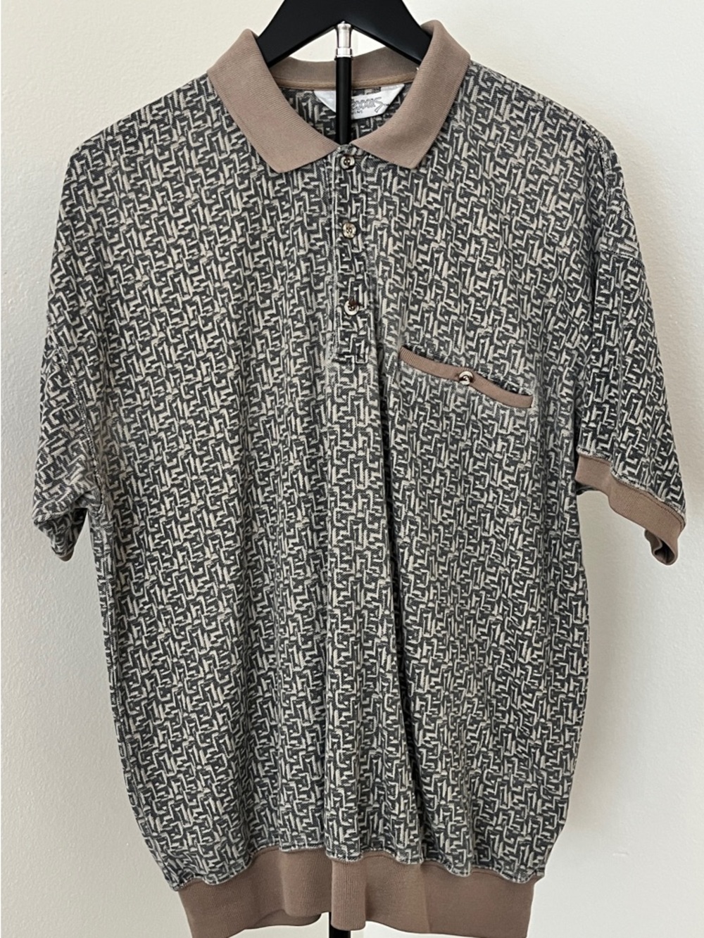 Vintage Alexxus Geo Print Polo | Brooklyn + Silverlake Dad Chic | Rad Golf Shirt